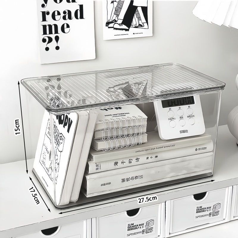 Acrylic Desktop Storage Box with Flip Lid