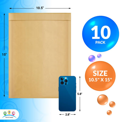 10-Pack Kraft Bubble Mailers1