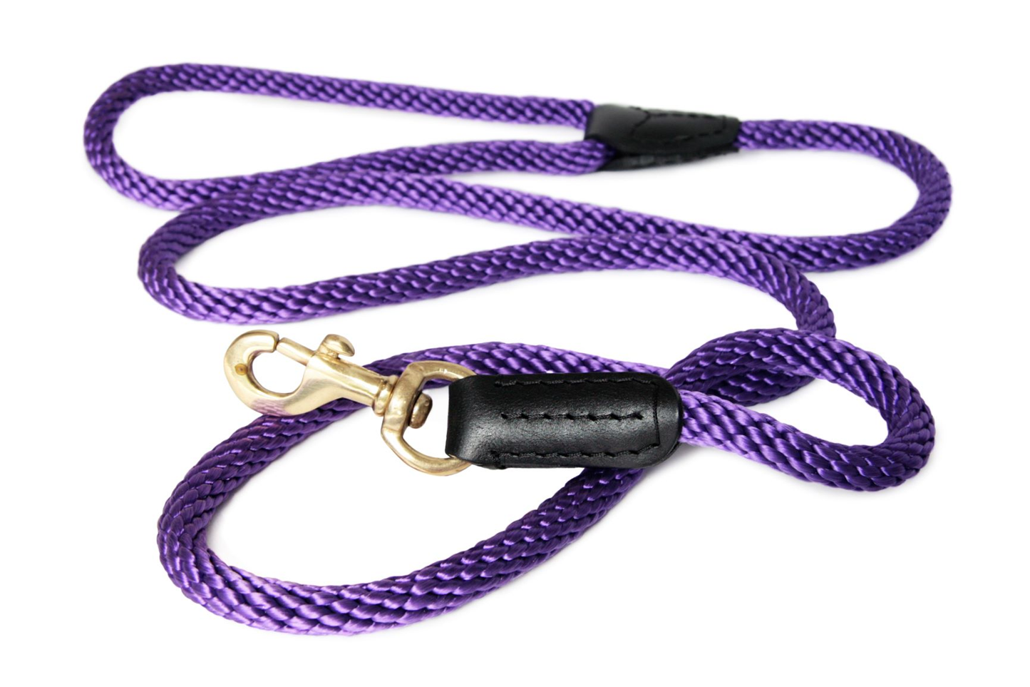 Alvalley Rope and Leather Snap Lead (4 ft x 3/4 in)