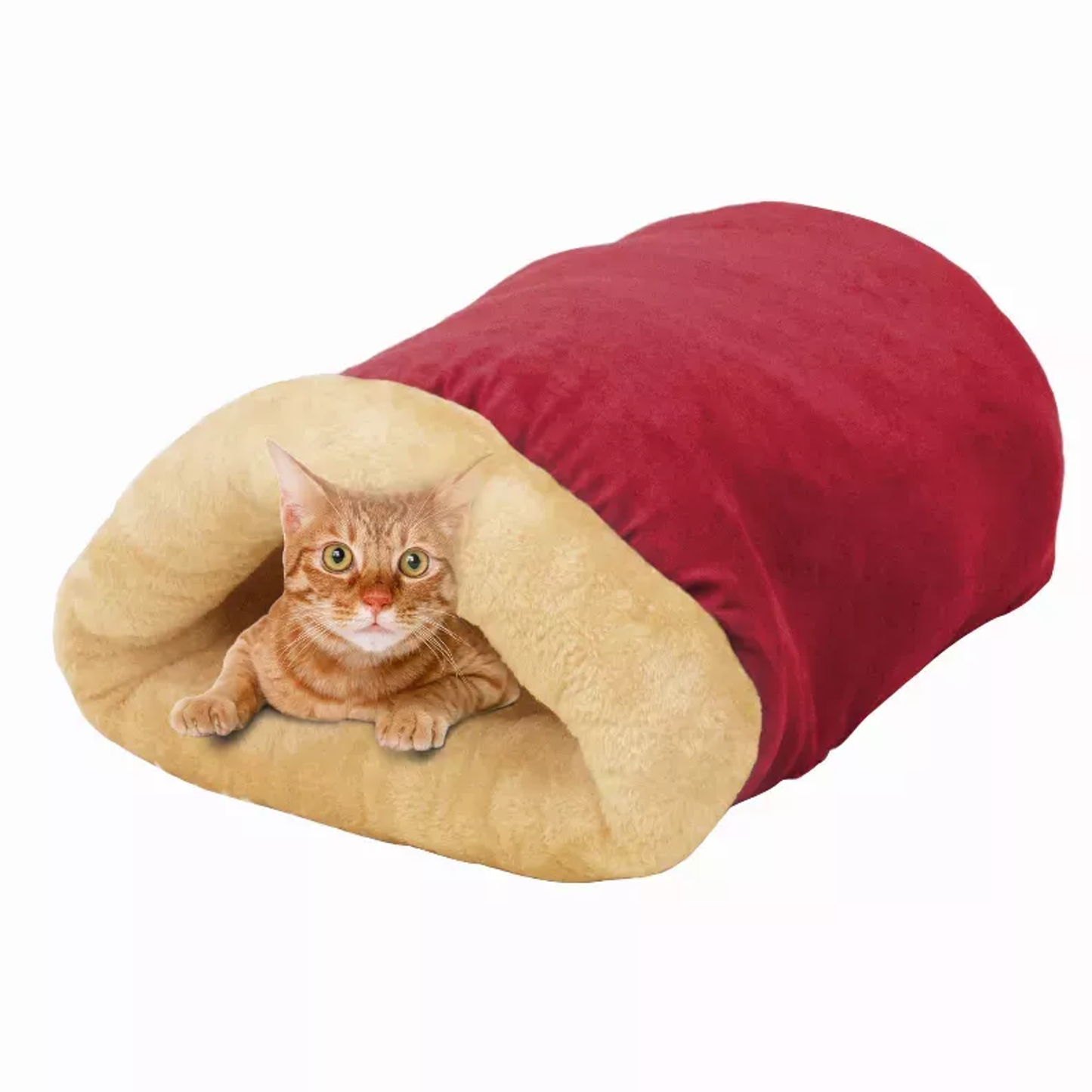GOOPAWS Burrow Bed Burgundy