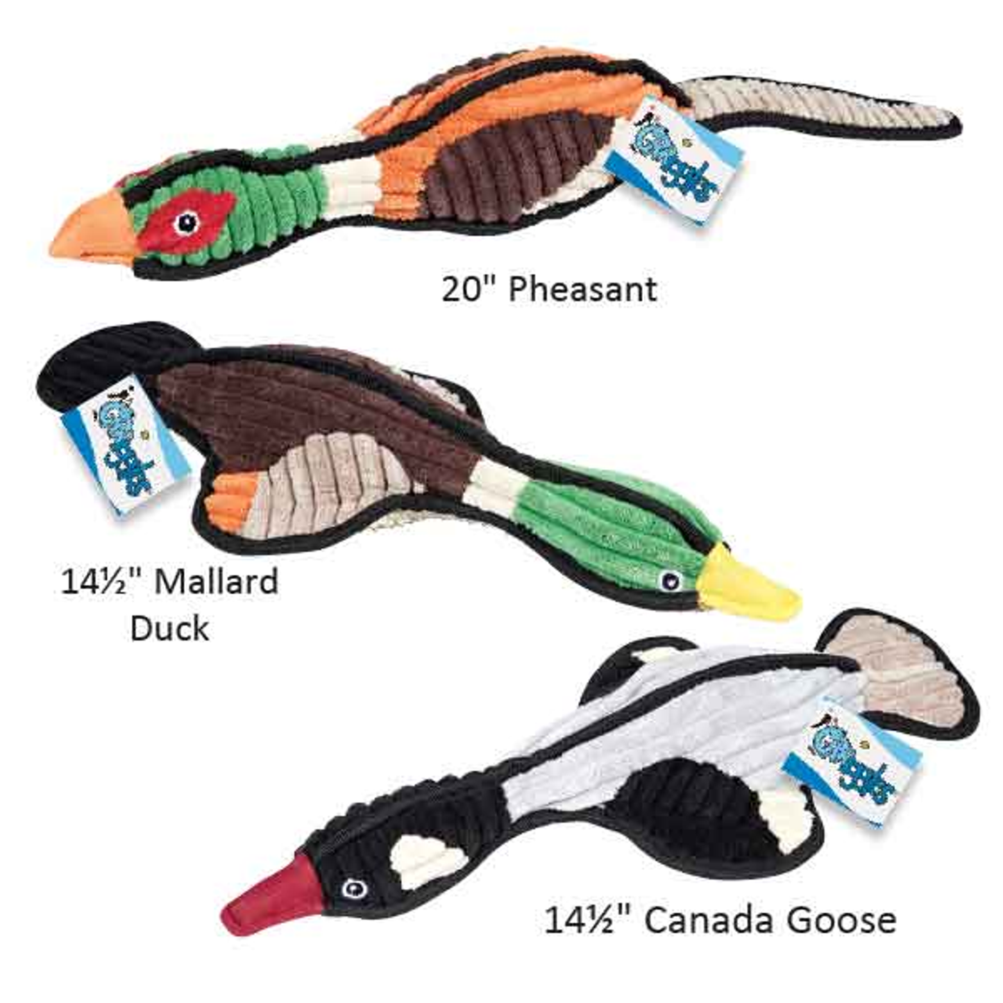 Griggles Flying Flock Mallard Plush Dog Toy