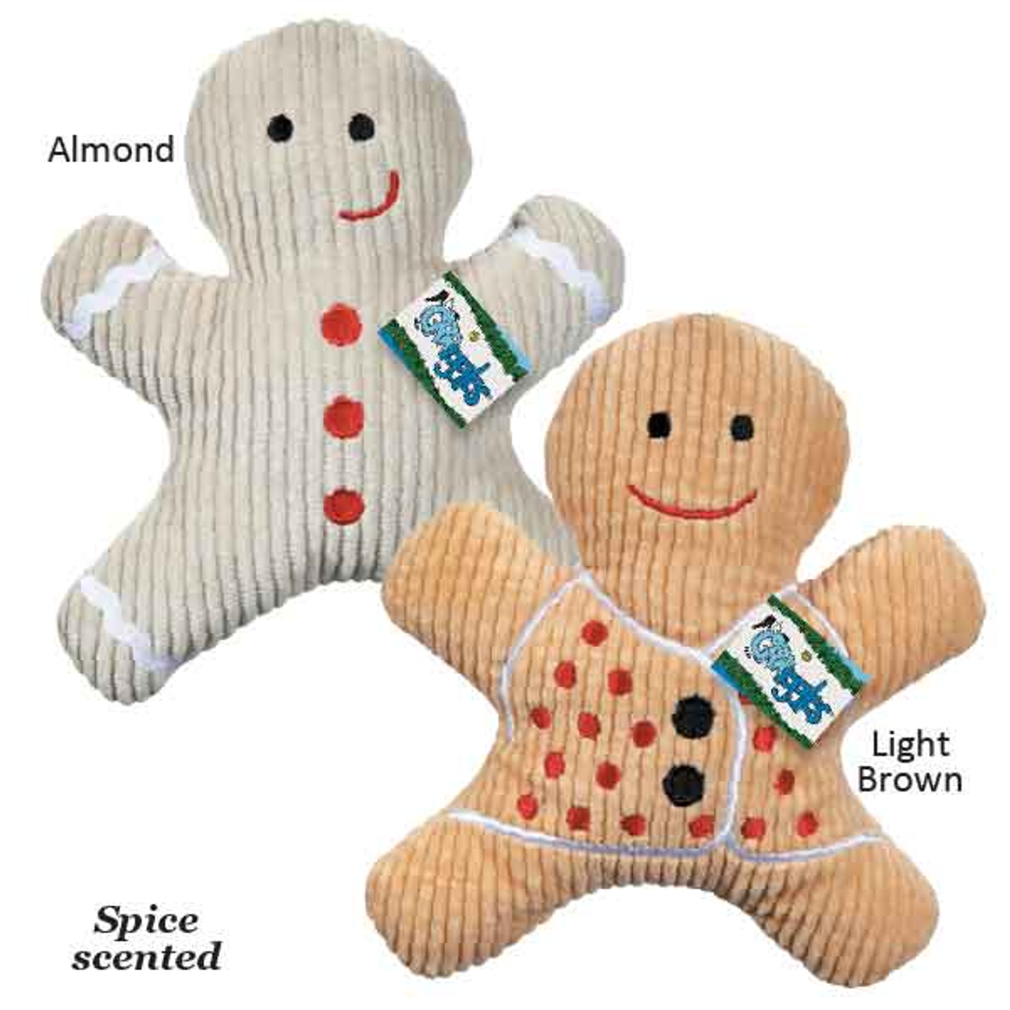 Griggles Scented Gingerbread Man Vest It Dog Toy (Brown)