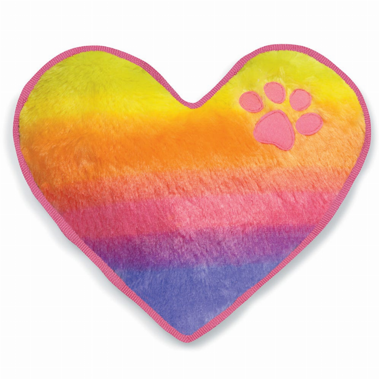 Griggles Rainbow Heart Plush Dog Toy