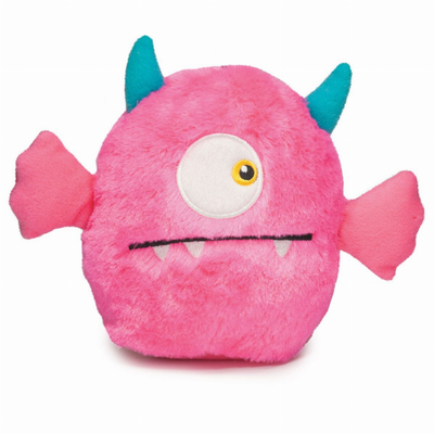 Zanies Rock Monster Plush Dog Toy - rock monster toy side view showing plush texture