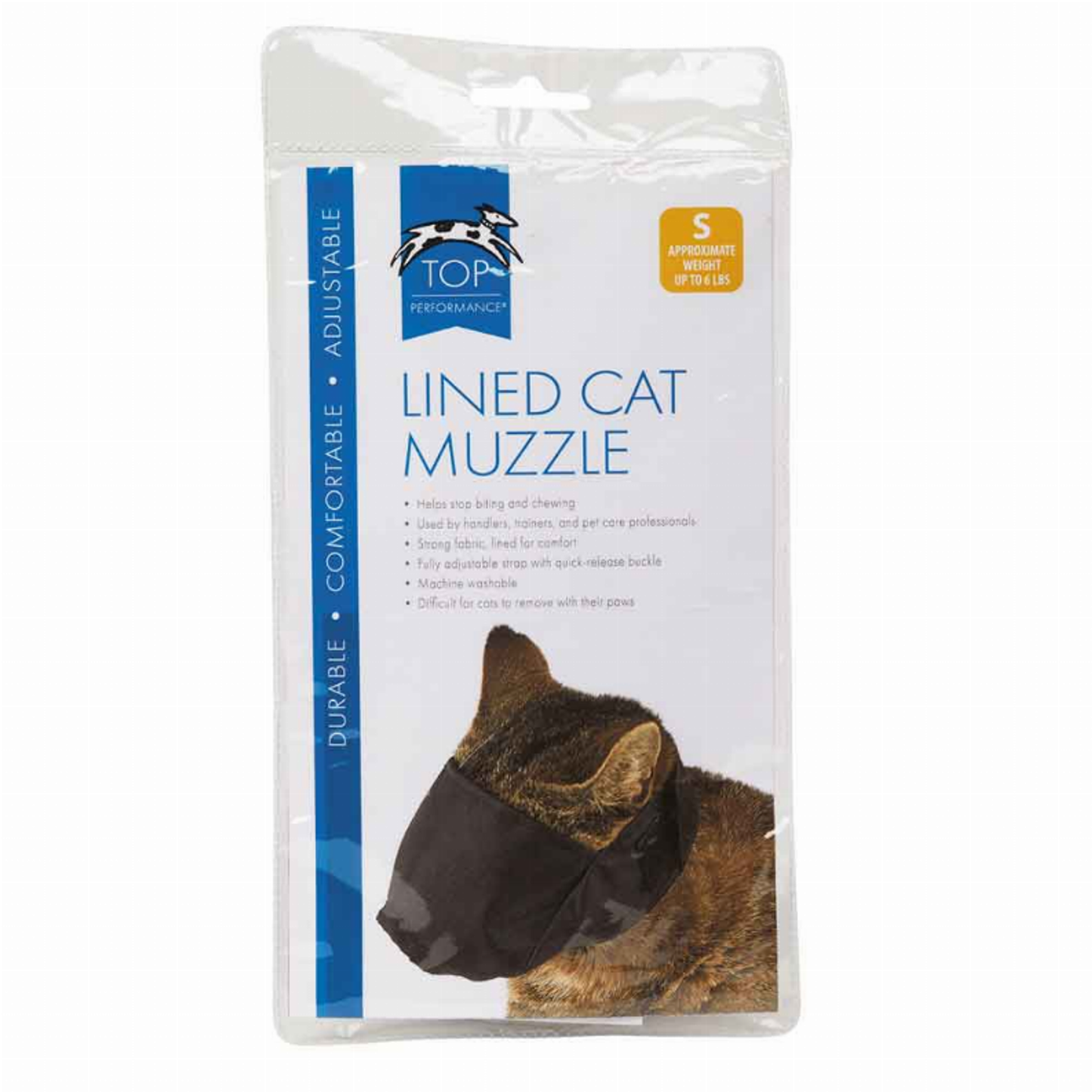 Top Performance Lined Nylon Cat Muzzle