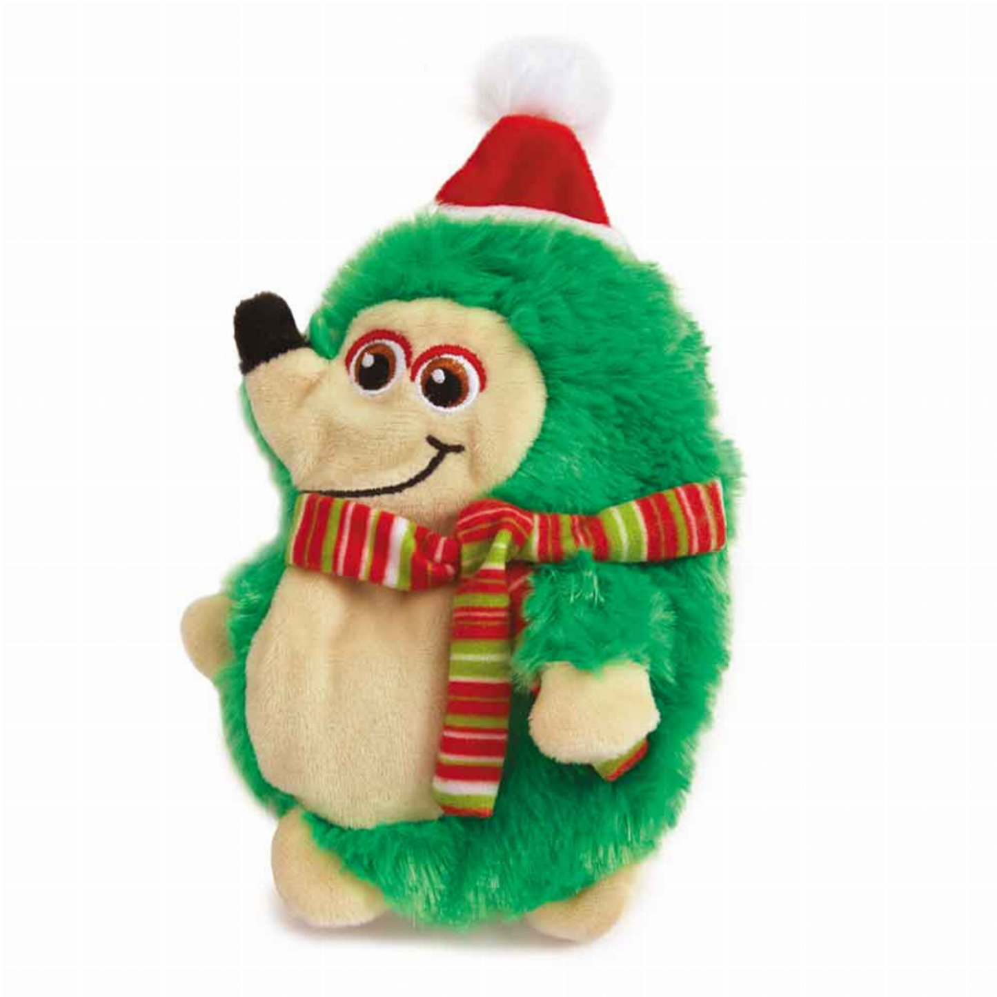 Zanies Holiday Hedgehog Flatsy Dog Toy