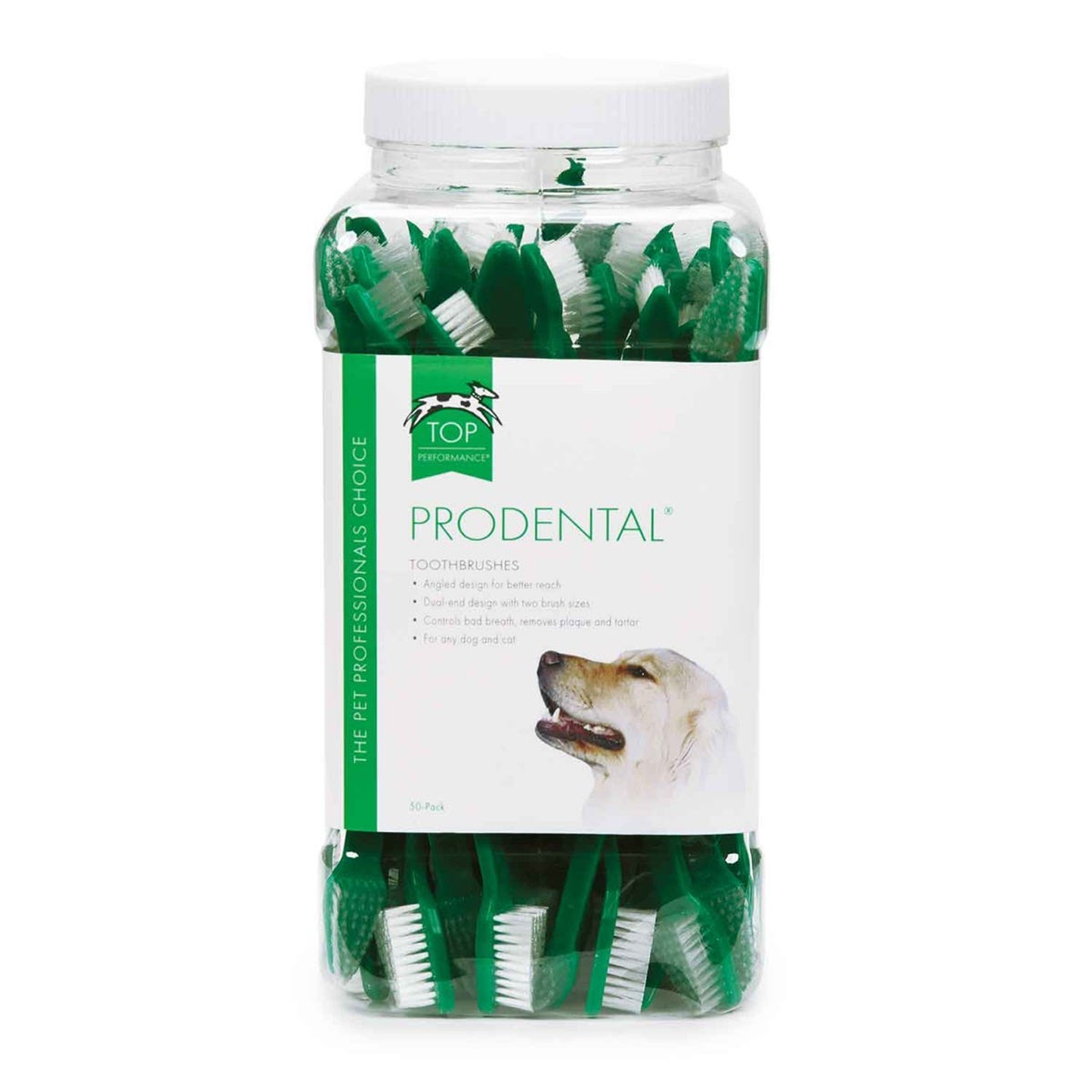 Top Performance ProDental Dual-End Pet Toothbrush 50-Pack