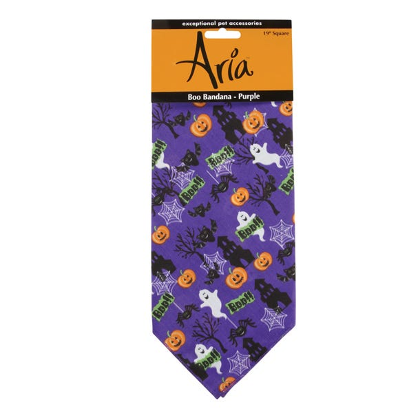 Aria Boo Dog Bandana - Purple