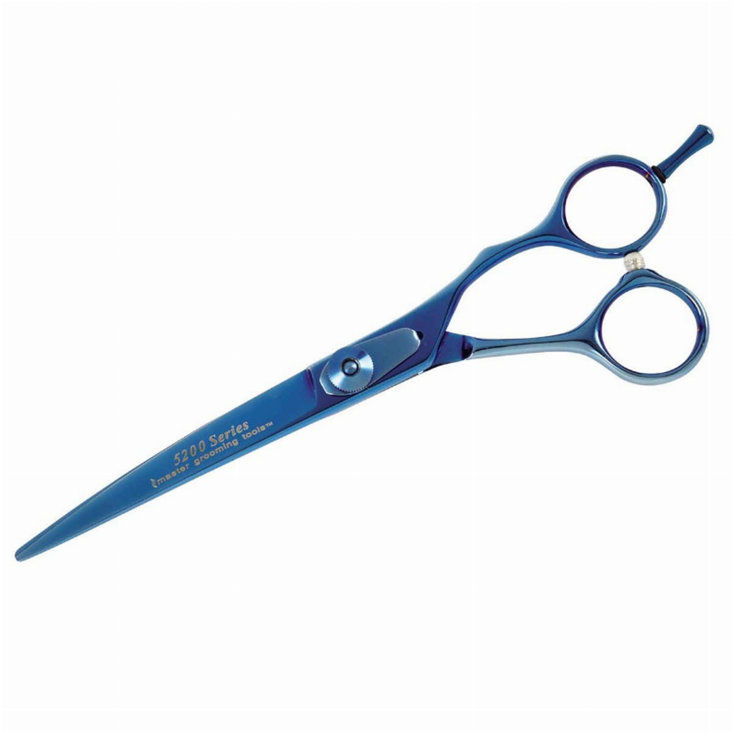 Master Grooming Tools 5200 Blue Titanium Curved Shear 6.5 in