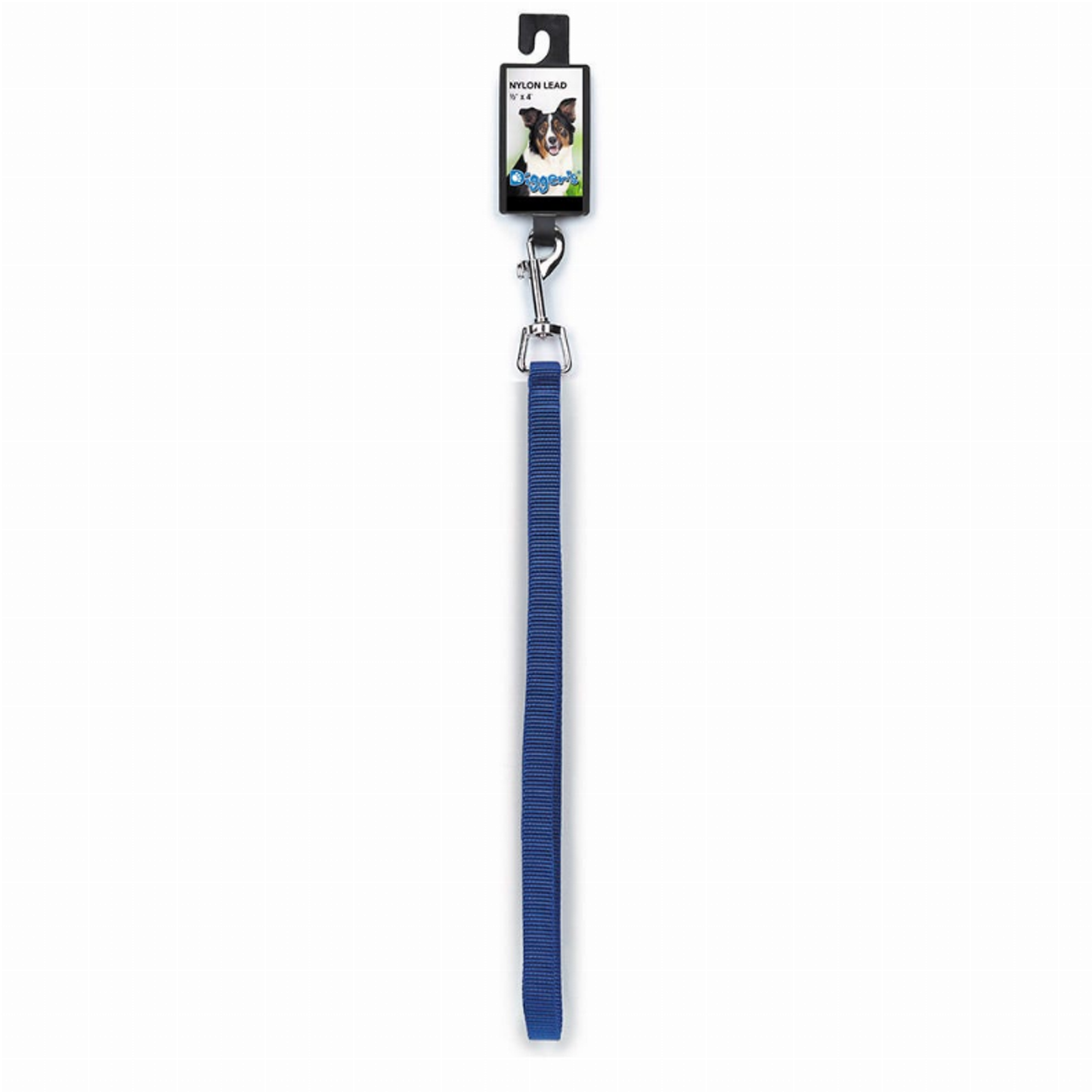 Diggers Nylon Dog Lead, 1/2 in x 48 in, Blue