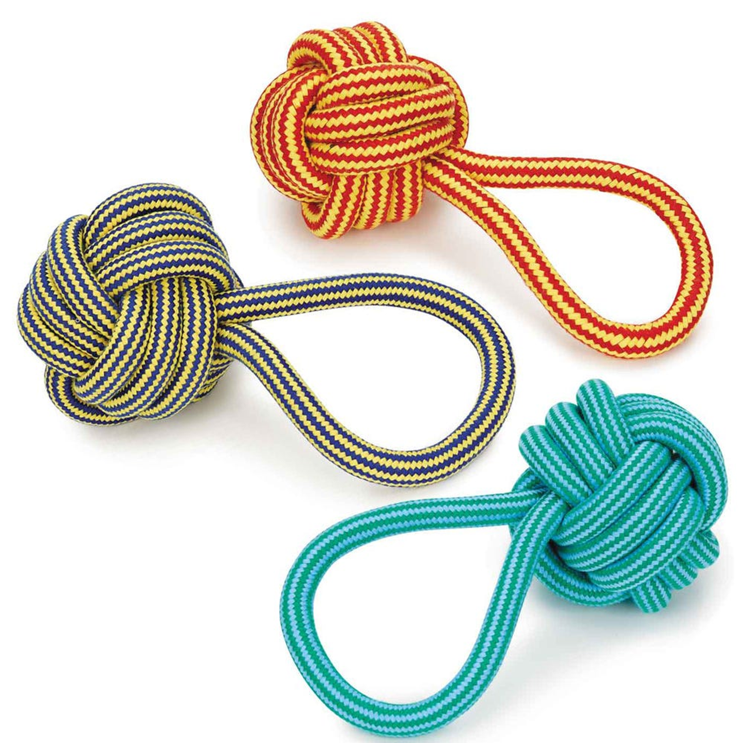 Mammoth Pet Extra Monkey Fist Ball Dog Rope Toy with Handle 3.75-Inch