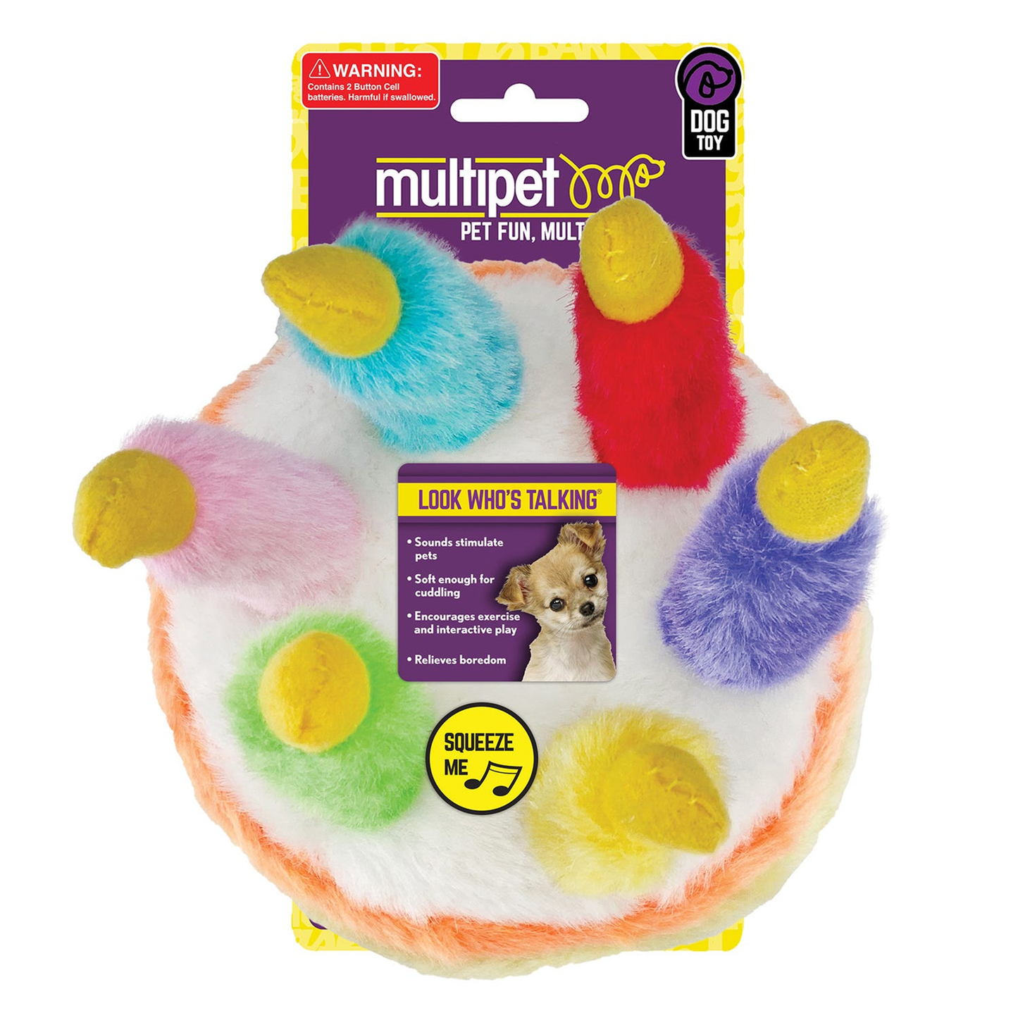 Multipet Birthday Cake Plush Dog Toy