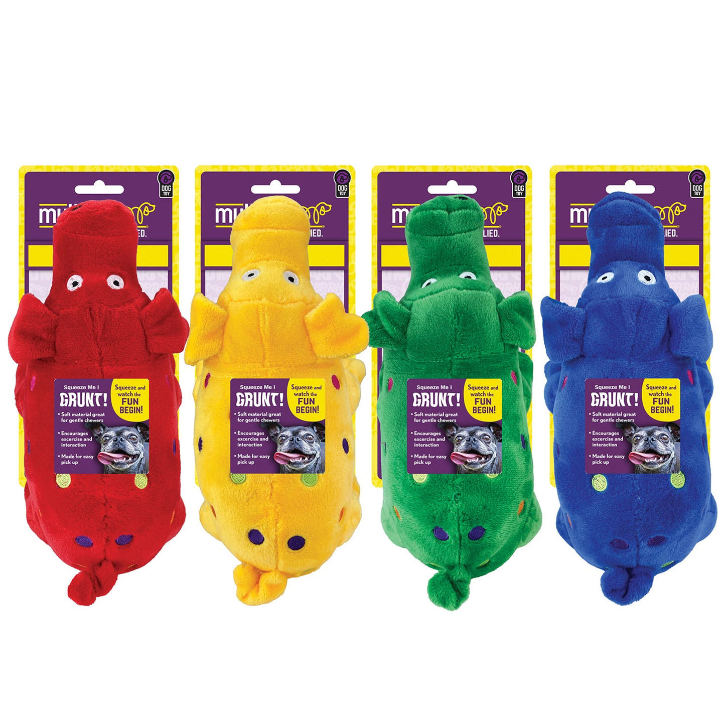 Multipet Globlets Plush Pig Dog Toy, 9 in, Assorted