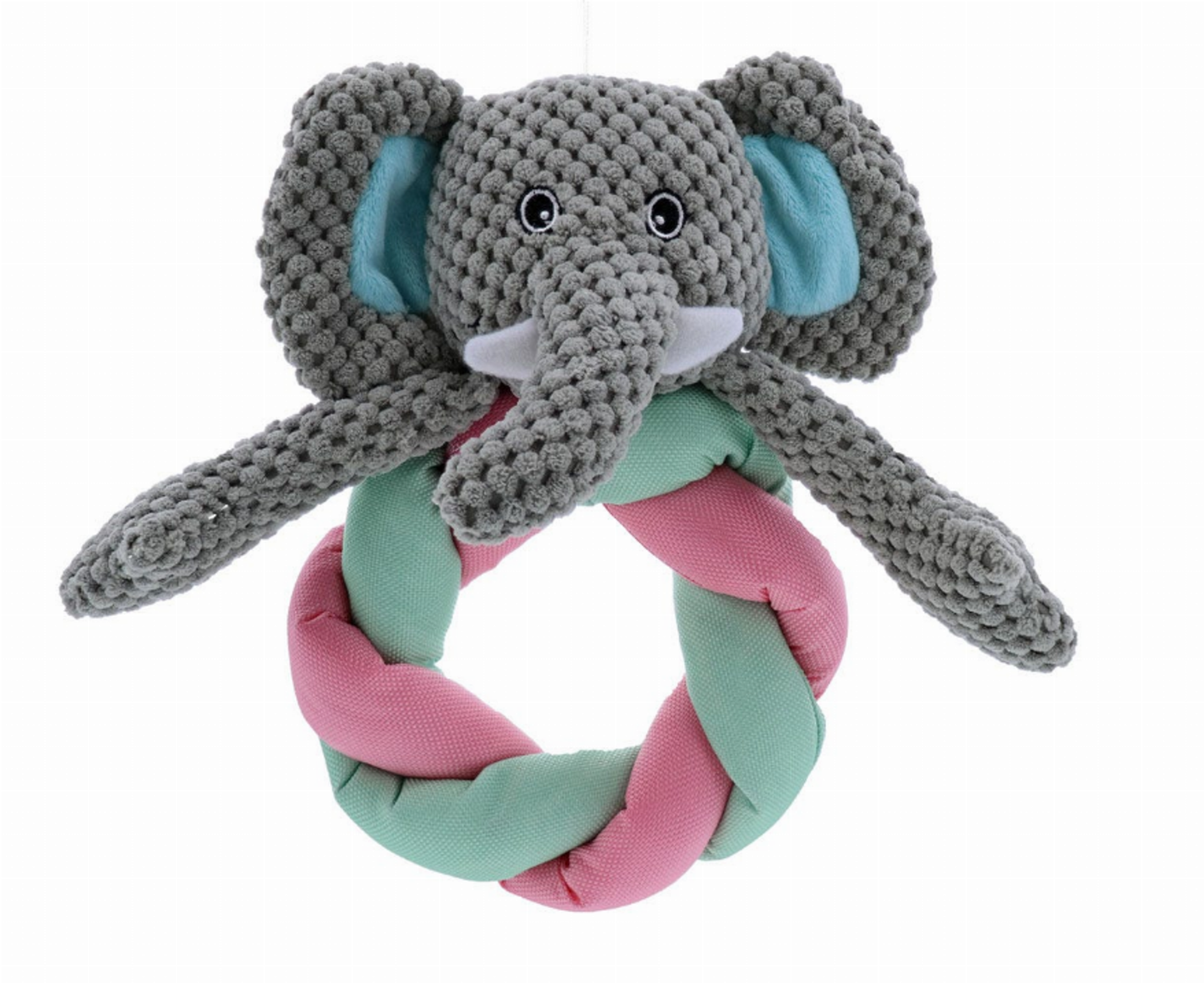 Play365 Braided Ring Band Elephant Dog Toy (Small)
