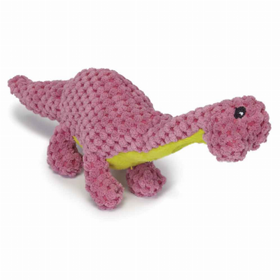 Play 365 Jurassic Cord Crew Brachi Plush Dog Toy Small