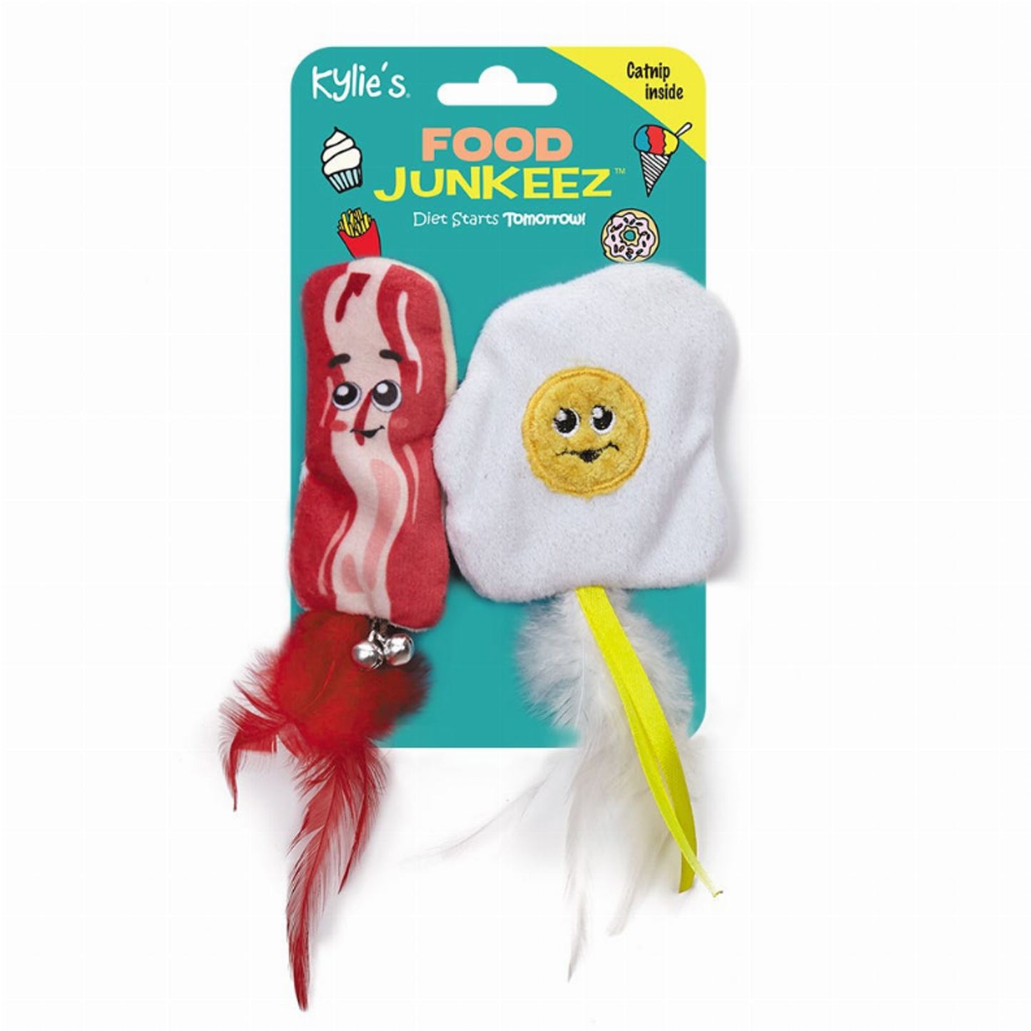 Kylie's Brights Bacon & Eggs Cat Toy 2-Pack