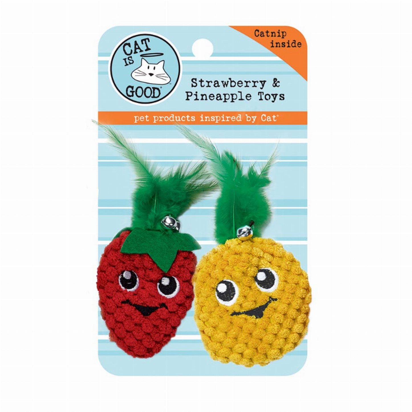 Cat Is Good Strawberry and Pineapple Catnip Cat Toy (2-Pack)