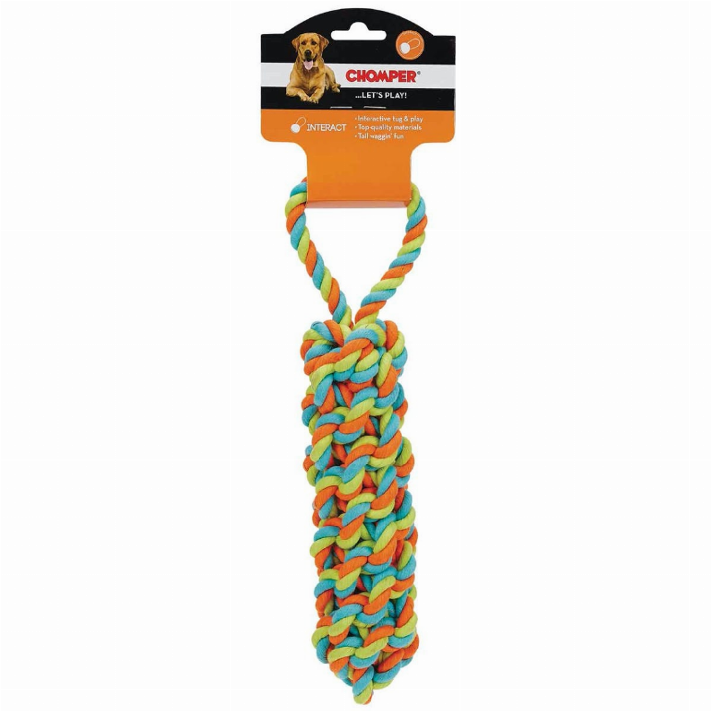 Chomper Woven Rope Monkey Fist Tug Dog Toy