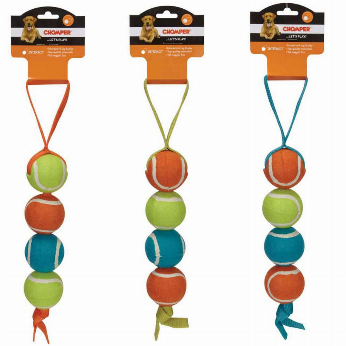 Chomper Stacked Tennis Nylon Tug Dog Toy