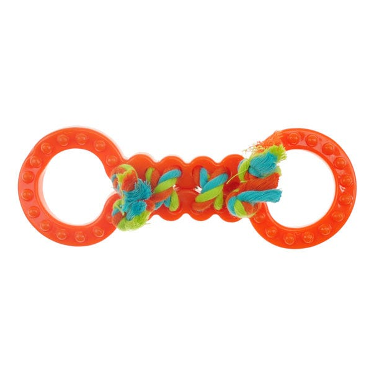 Chomper TPR Figure 8 with Rope Dog Toy