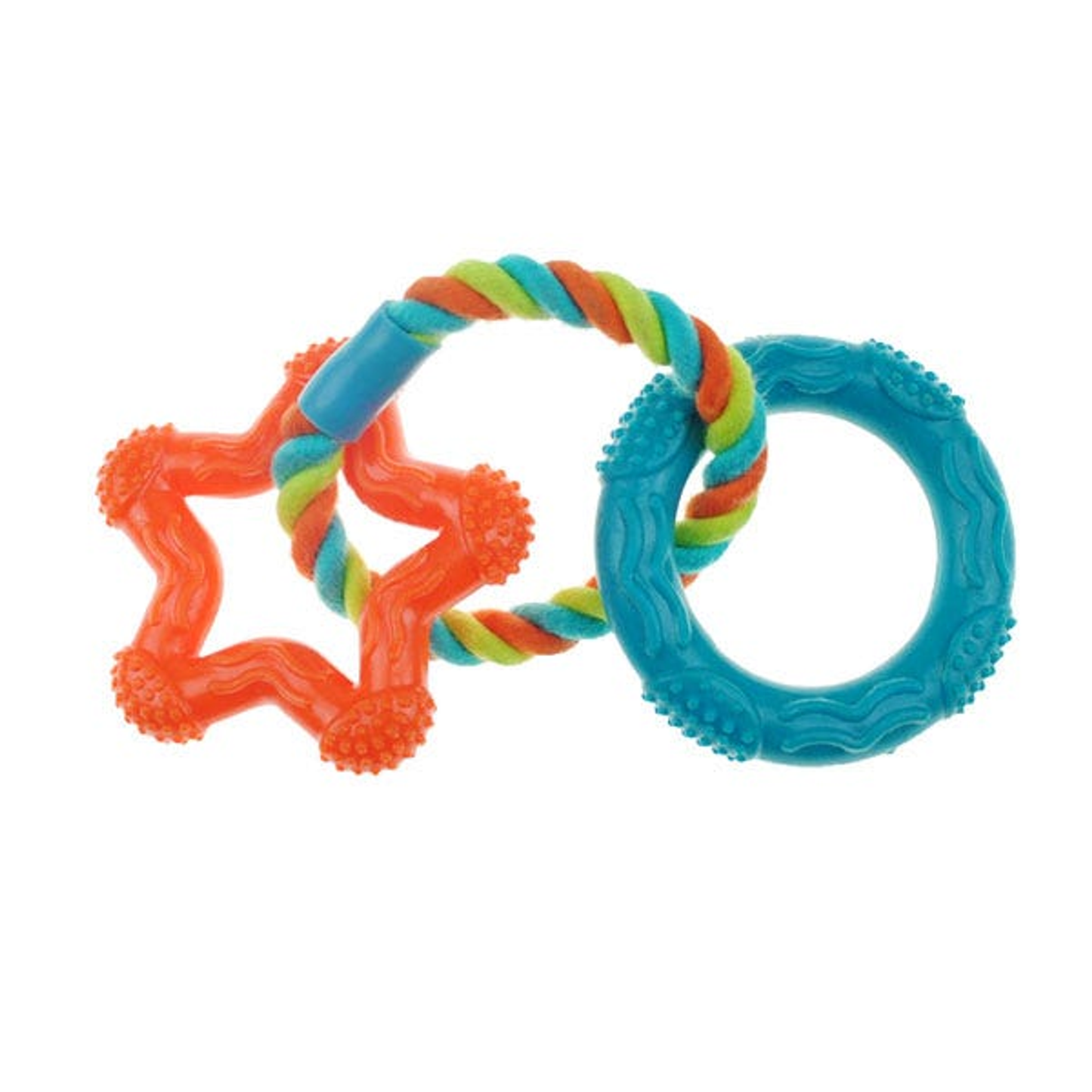 Chomper 3-Ring TPR Rope Star Dog Toy