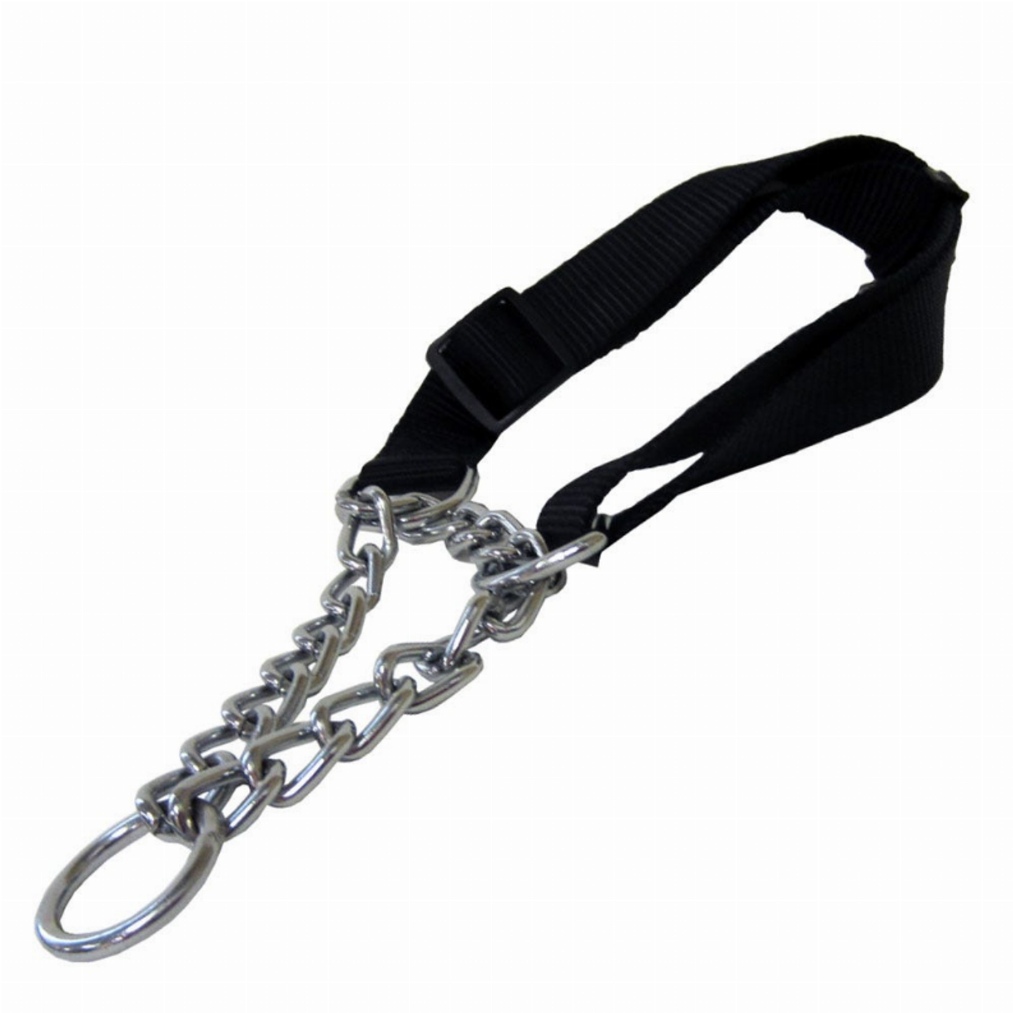 Boss Pet Adjustable Martingale Dog Collar 1 Inch Black