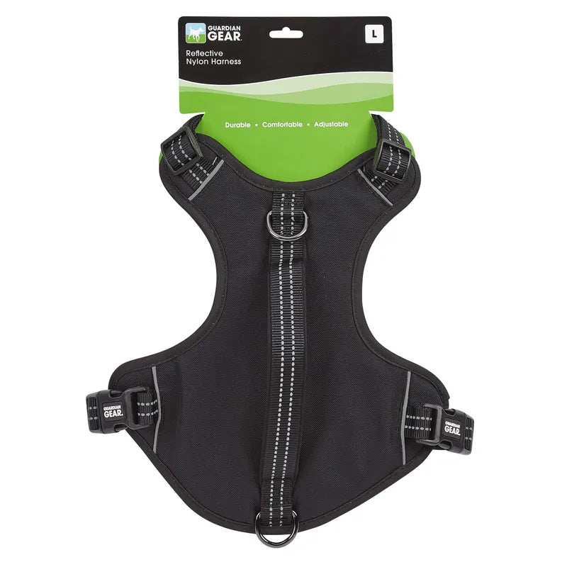 GG Reflective Nylon Harness M Blk