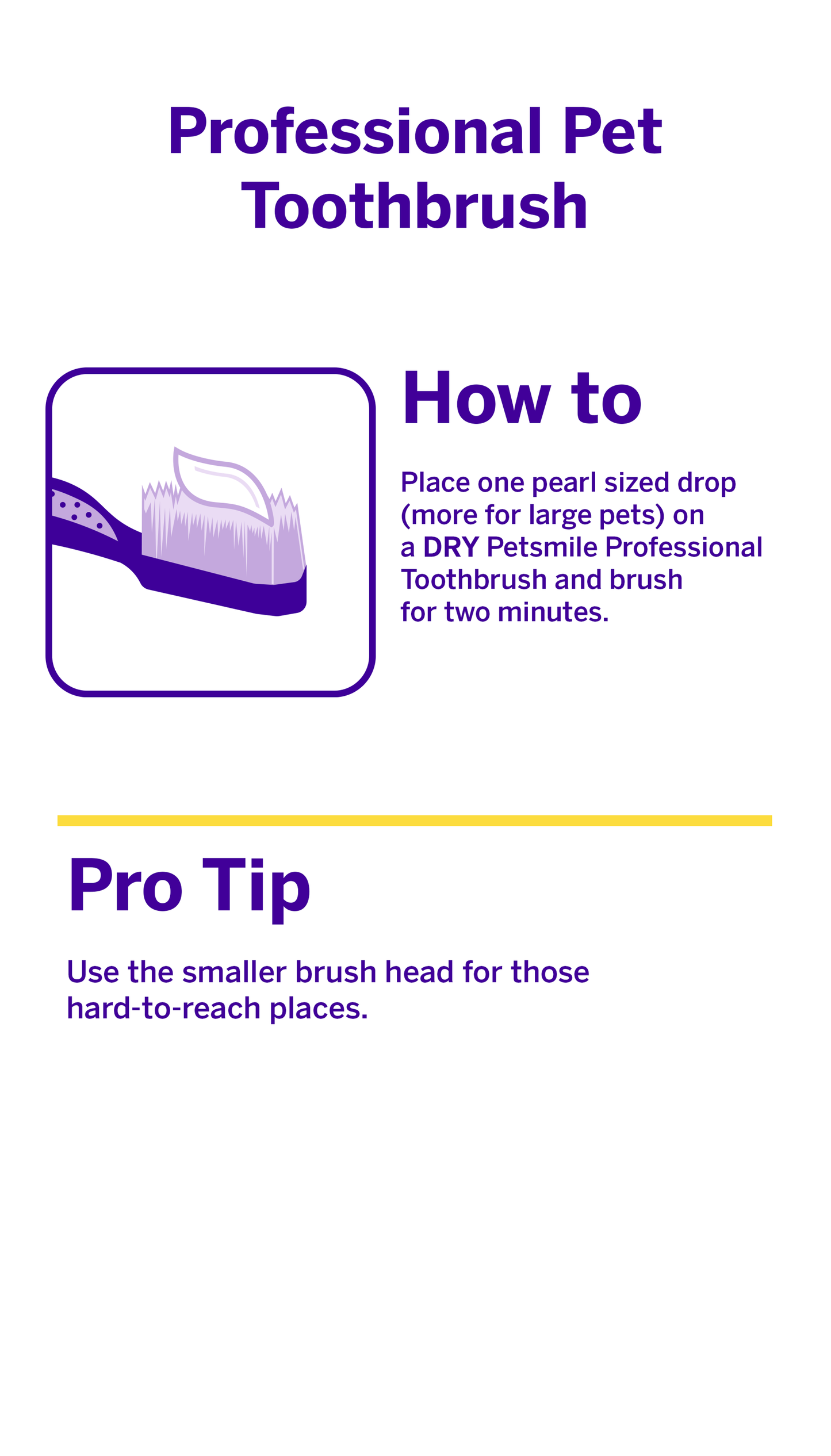 Petsmile Professional Dual-Ended Pet Toothbrush