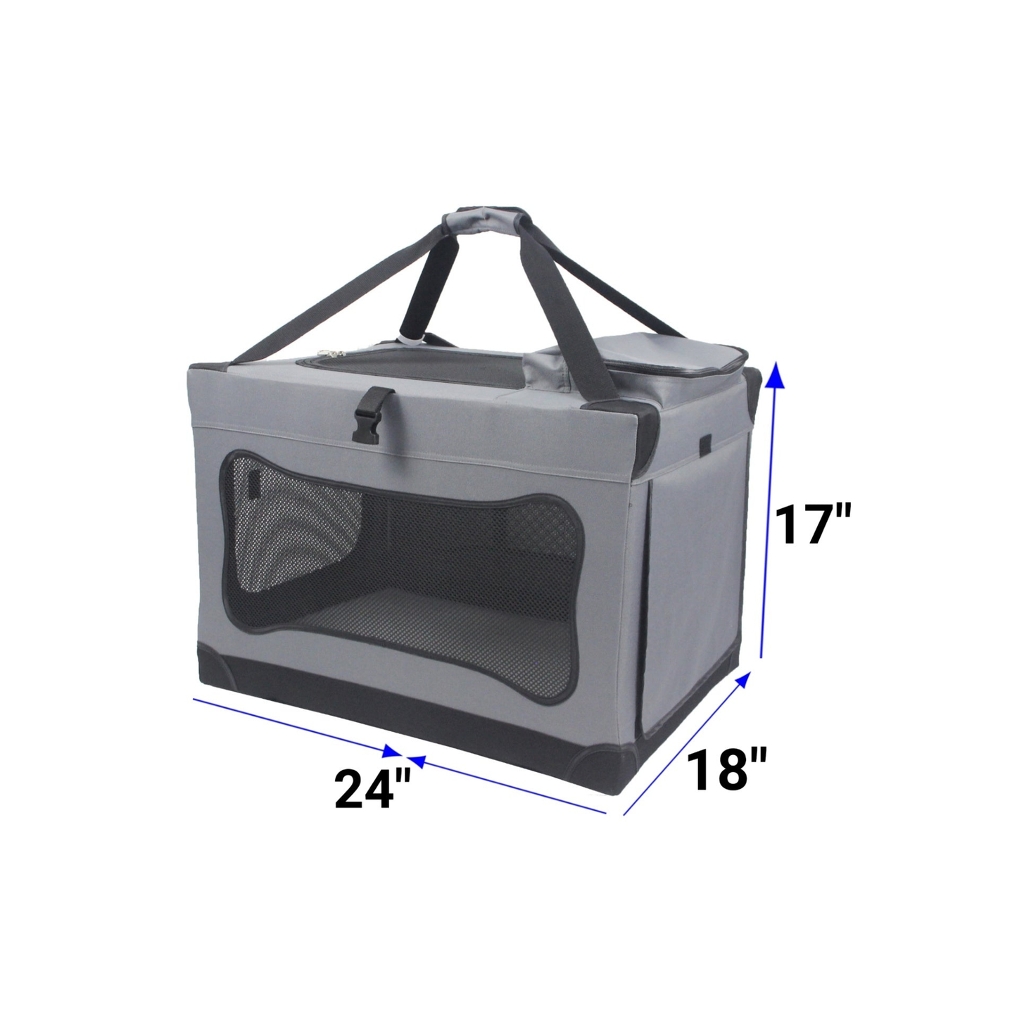 Mr. Peanut's Soft Sided Portable Pet Crate with Aluminum Frame