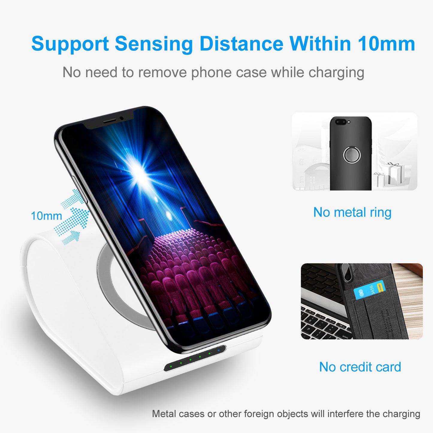 10400mAh Qi Wireless Power Bank for iPhone Galaxy