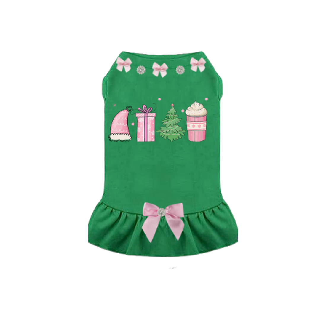 Pink Holiday Fun Dog Dress