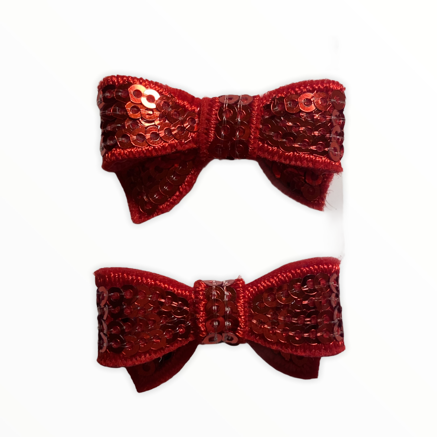Mini Sequin Dog Hair Bow Clips