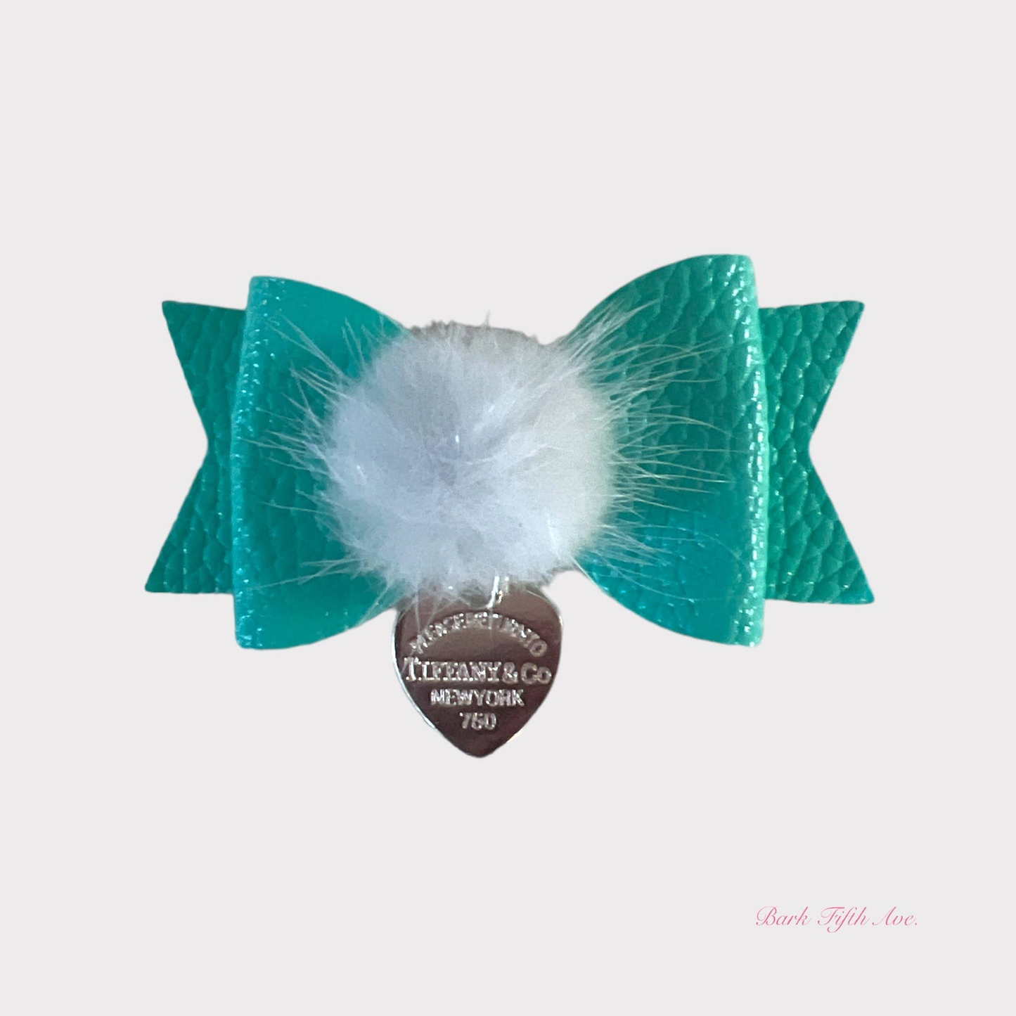 Sniffany Vegan Leather Pom-Pom Dog Hair Bows