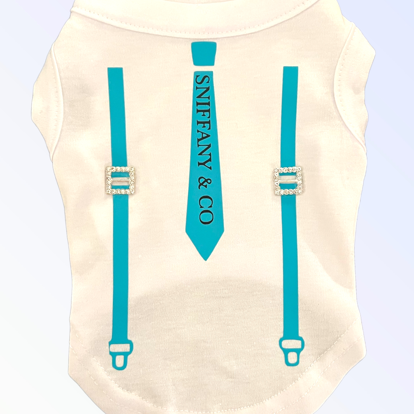 Sniffany Suspenders Dog Tee