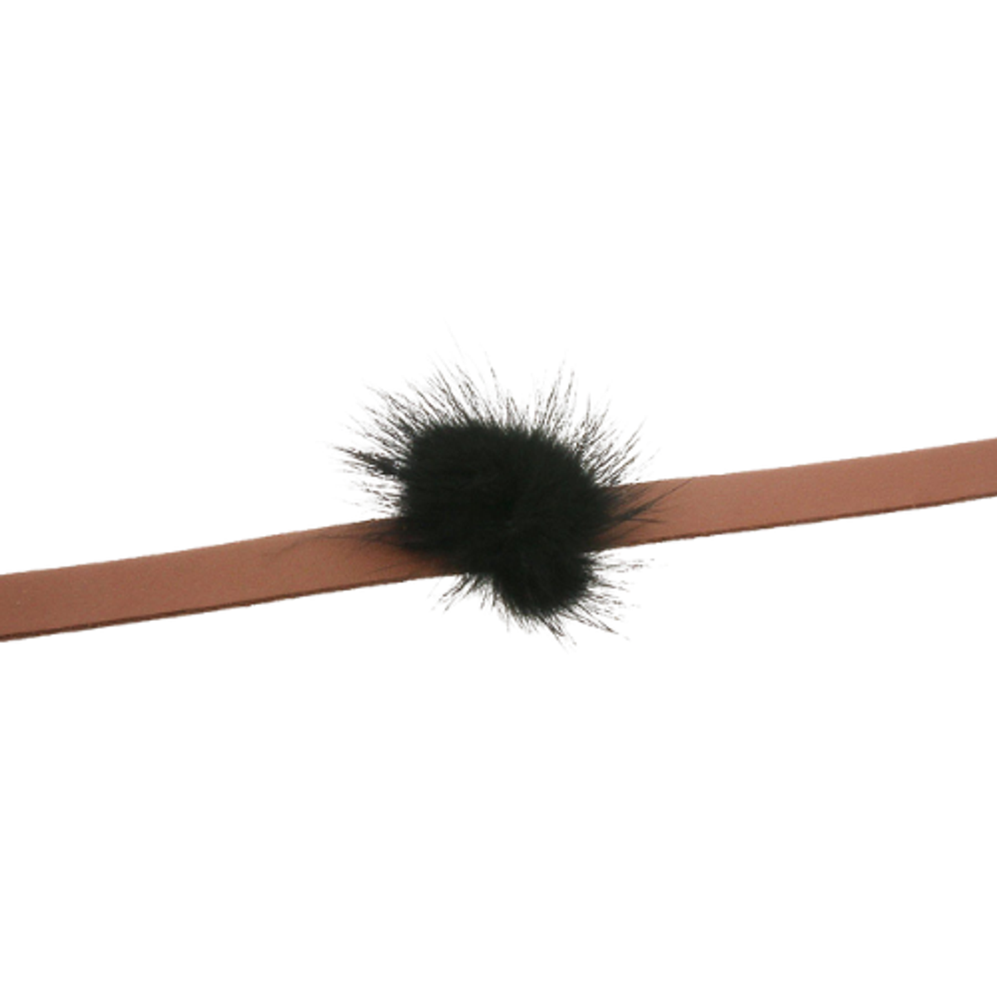 Suede Pom Pom Dog Collar Necklace