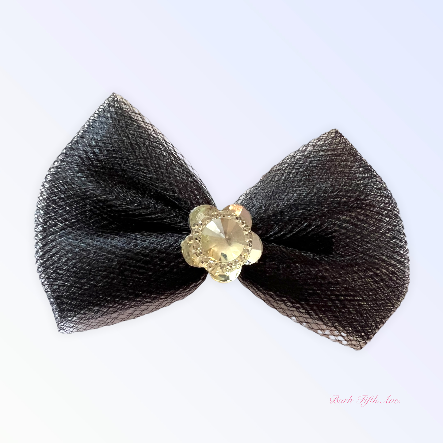 Tulle and Crystal Flower Dog Hair Barrette