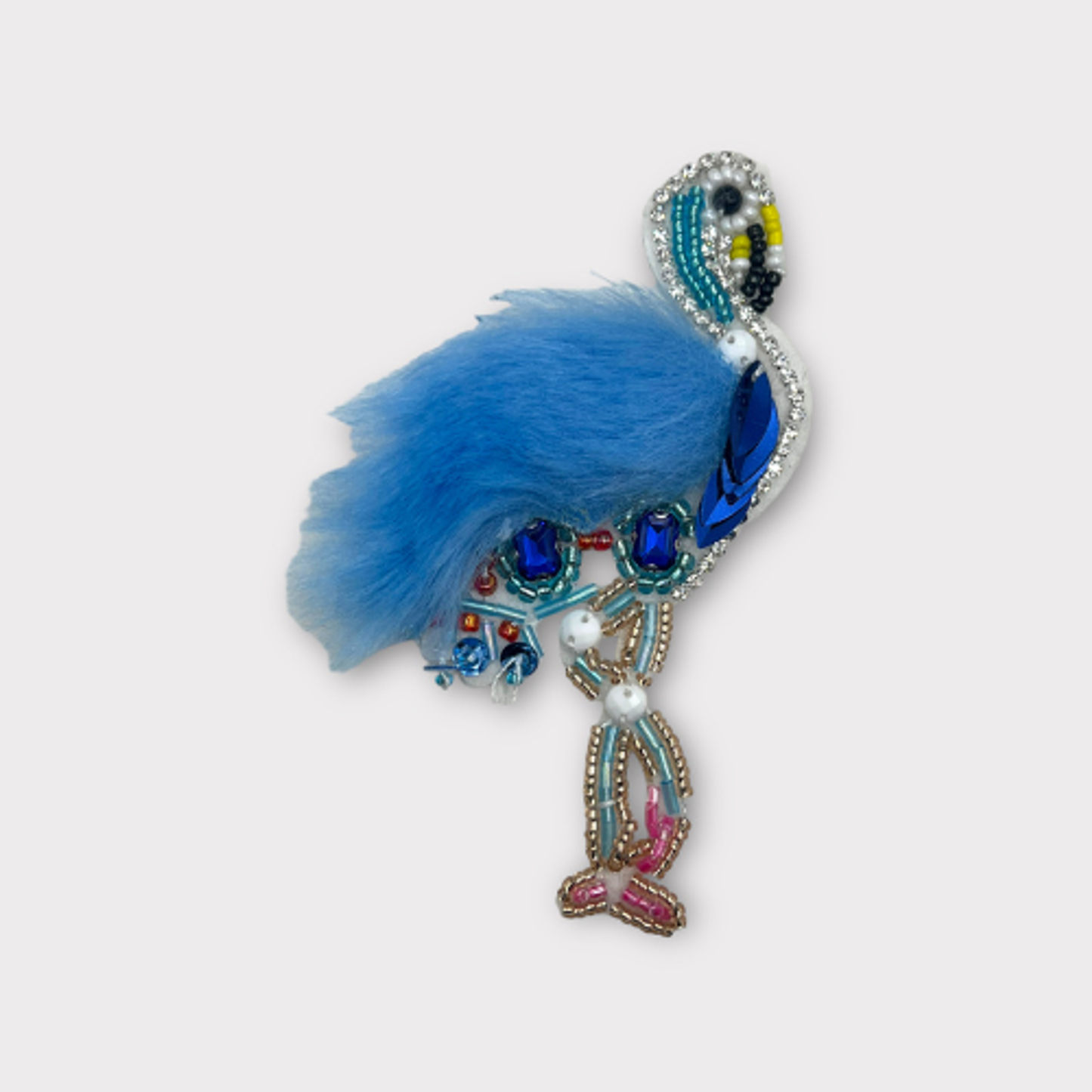 Bark Fifth Avenue Beaded Fur and Rhinestone Flamingo Dog Shirt