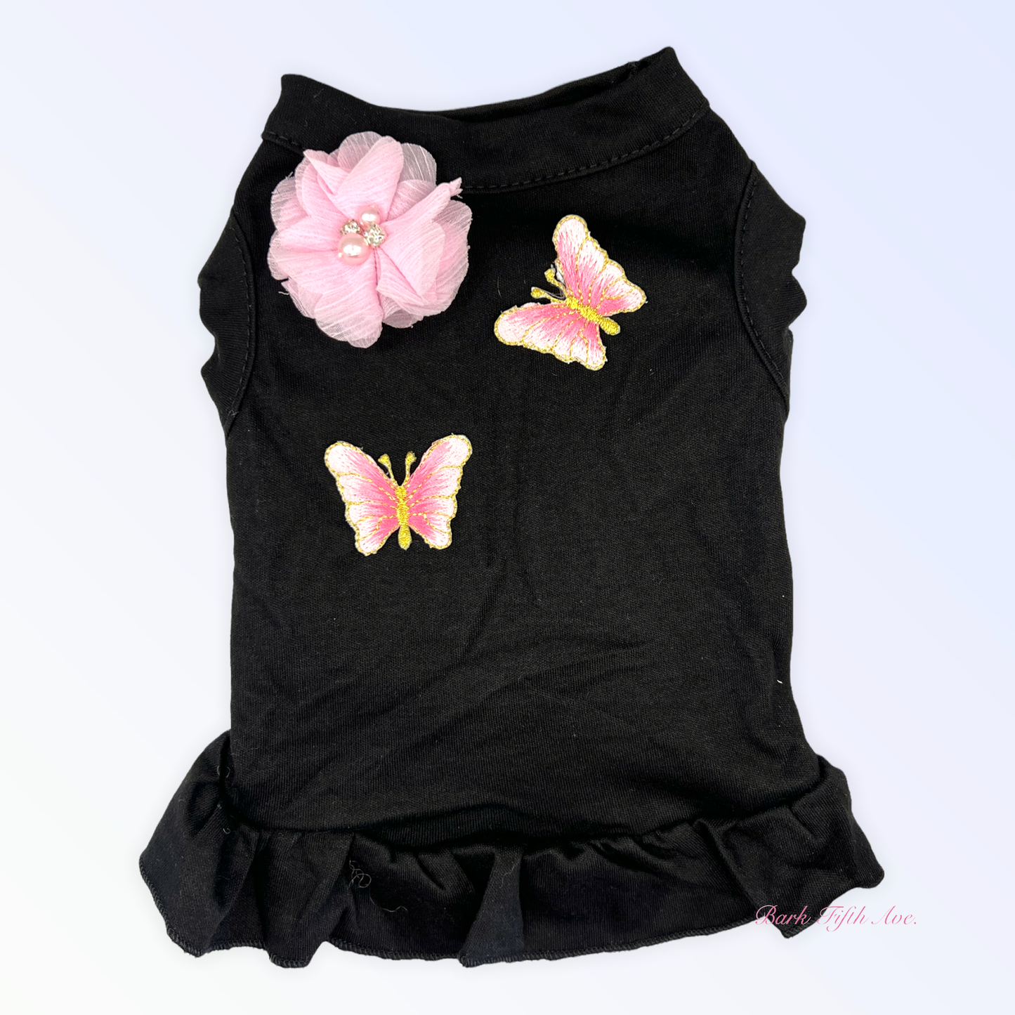 Bark Fifth Avenue Chiffon & Butterflies Dog Dress