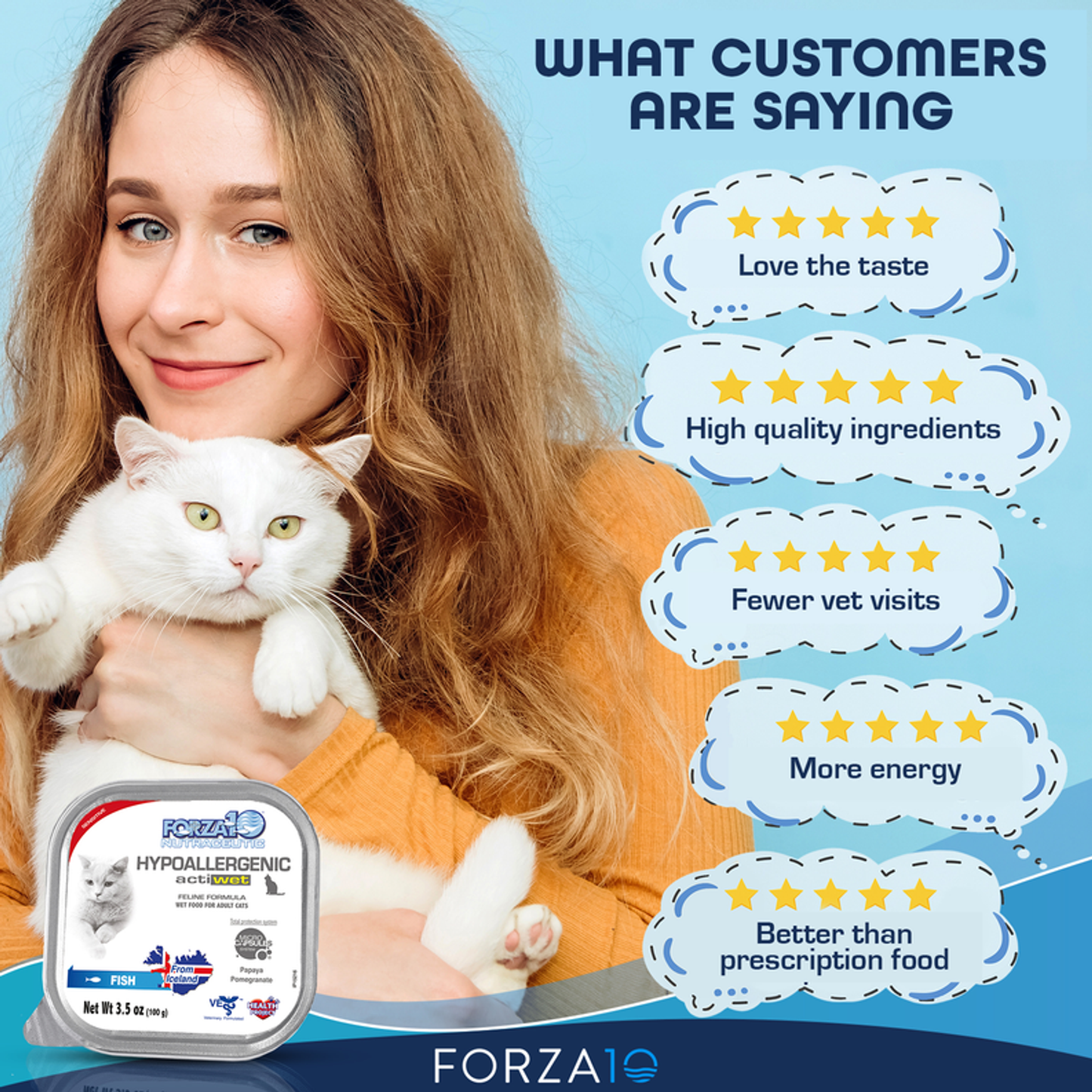 Forza10 ActiWet Hypoallergenic Fish Canned Cat Food, 32 x 3.5 oz