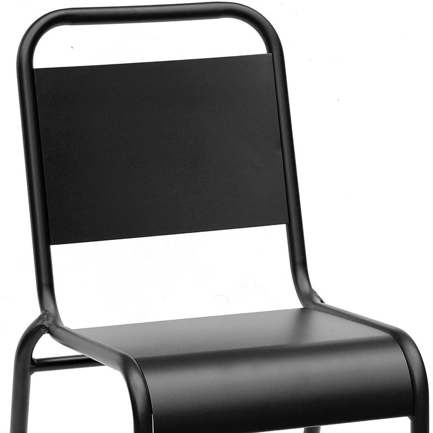 Set of Two Aluminum Outdoor Stacking Dining Chairs
