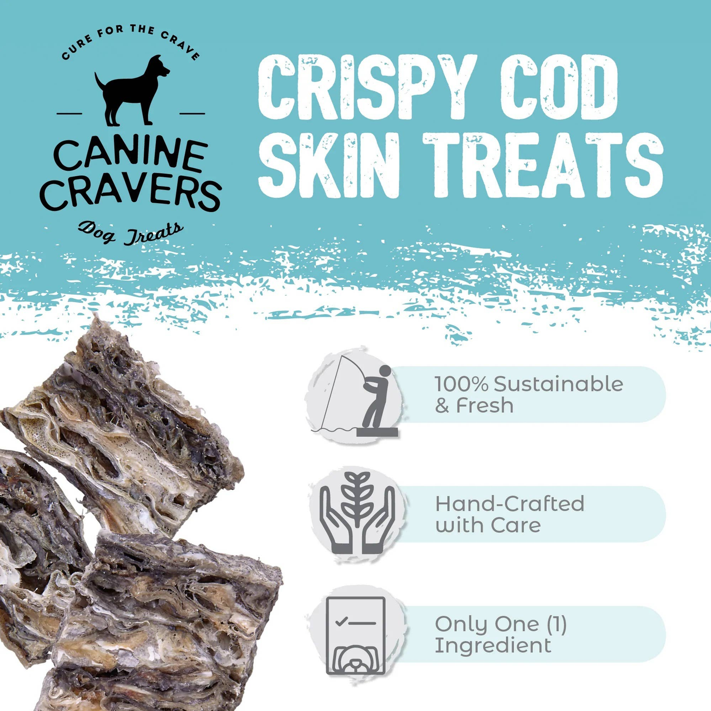 Crispy Cod Skins Dog Treats