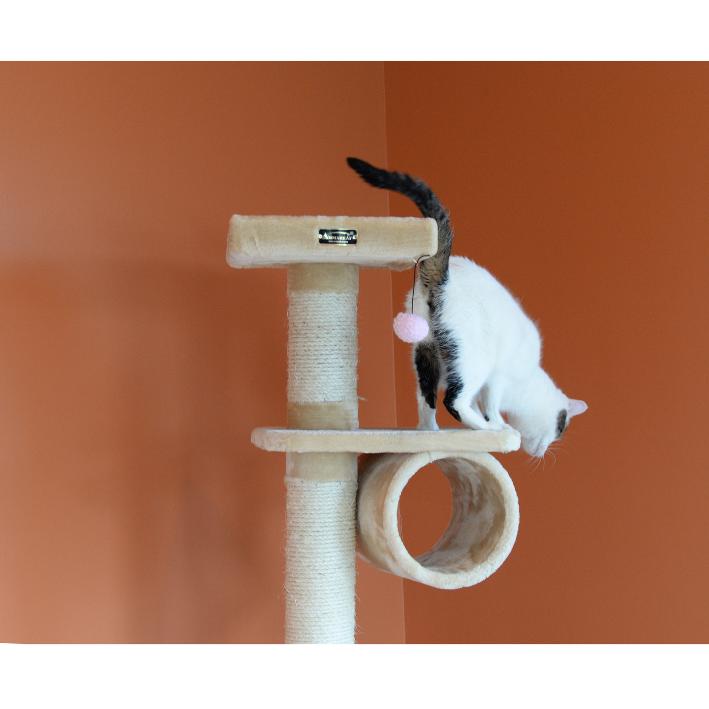 Armarkat 74" Real Wood Cat Tree with Sisal Posts
