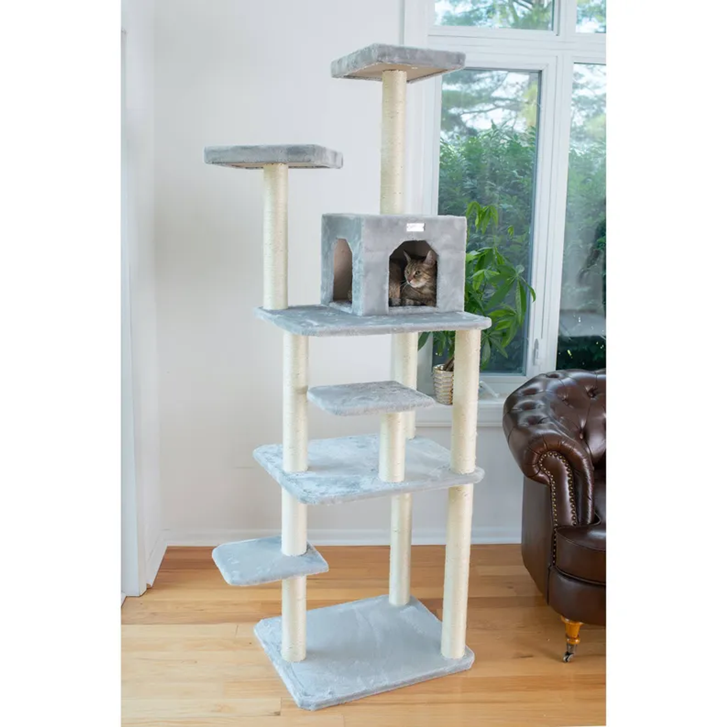 GleePet 74-inch gray cat tree