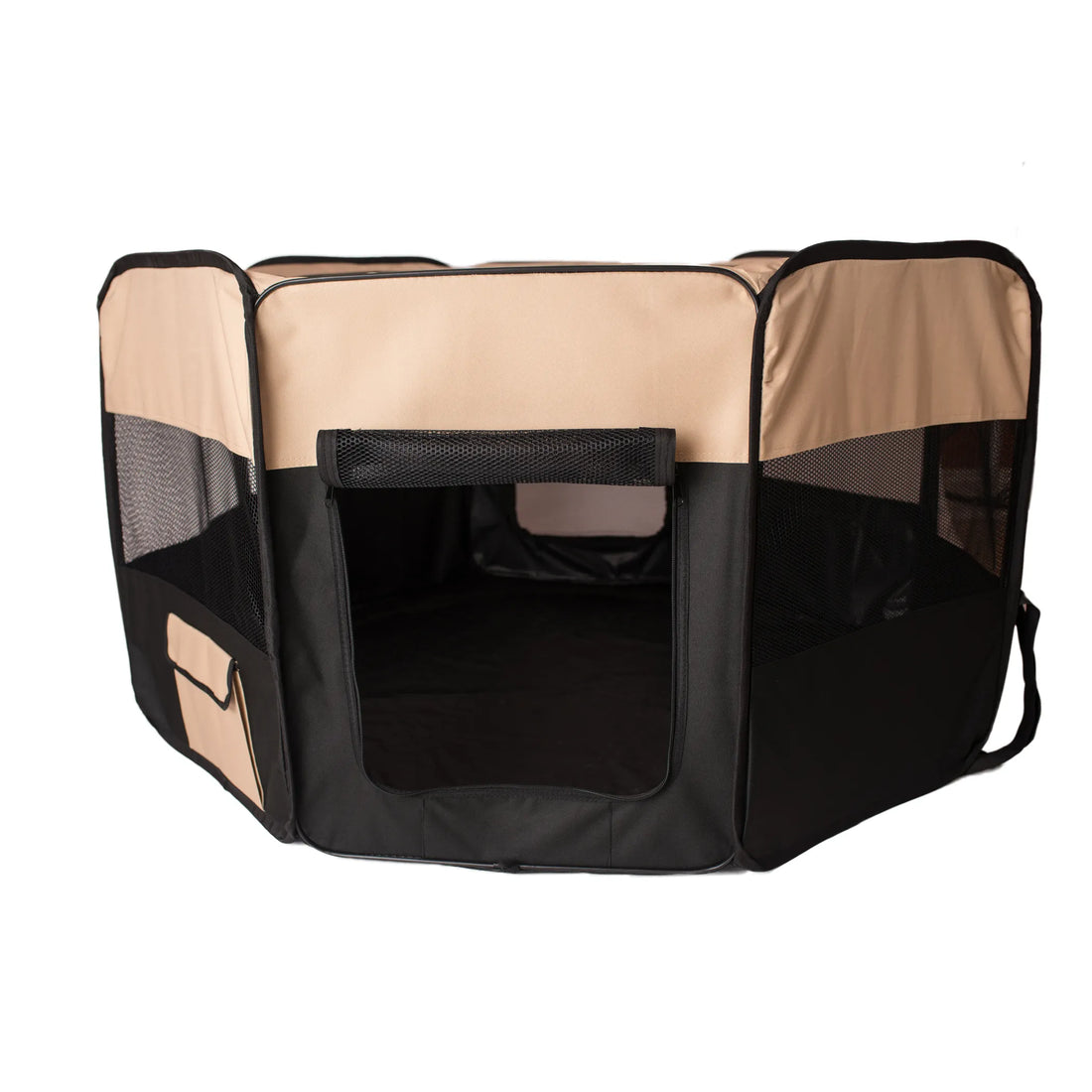 Armarkat portable pet playpen, folded for travel