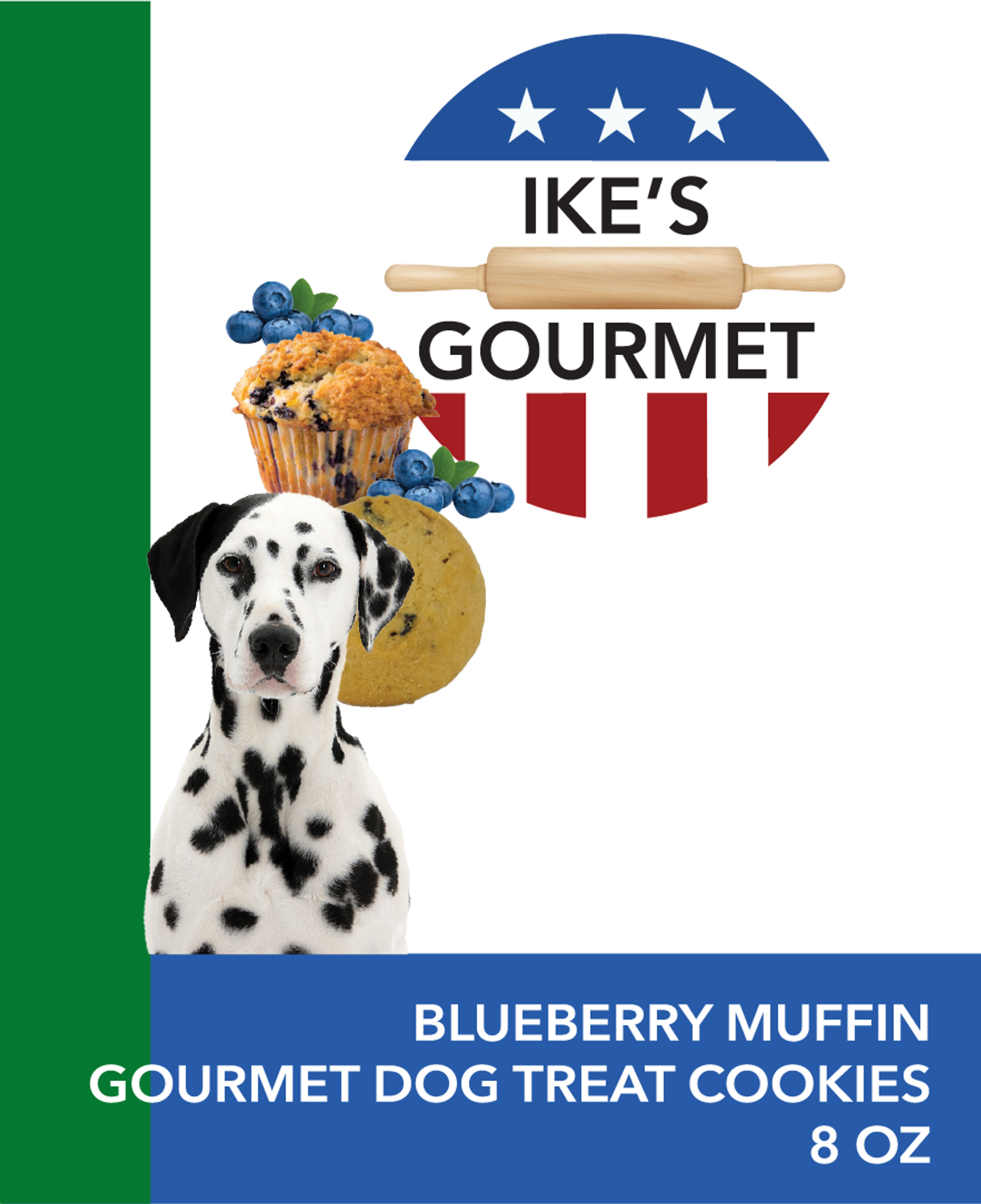 Ike's Gourmet Blueberry Muffin Dog Treat Cookies, 8 oz