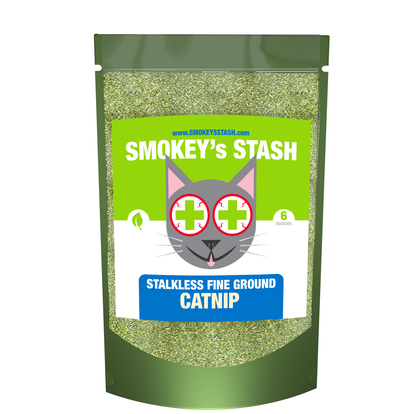 Smokey's Stash Dried Ground Catnip, 6 oz Bag