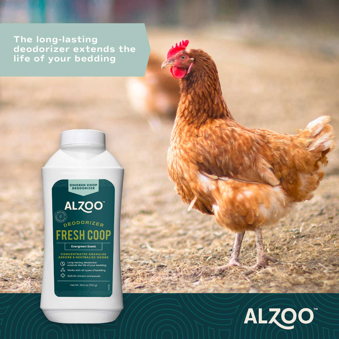 ALZOO Plant-Based My Fresh Coop Deodorizer, 26 oz