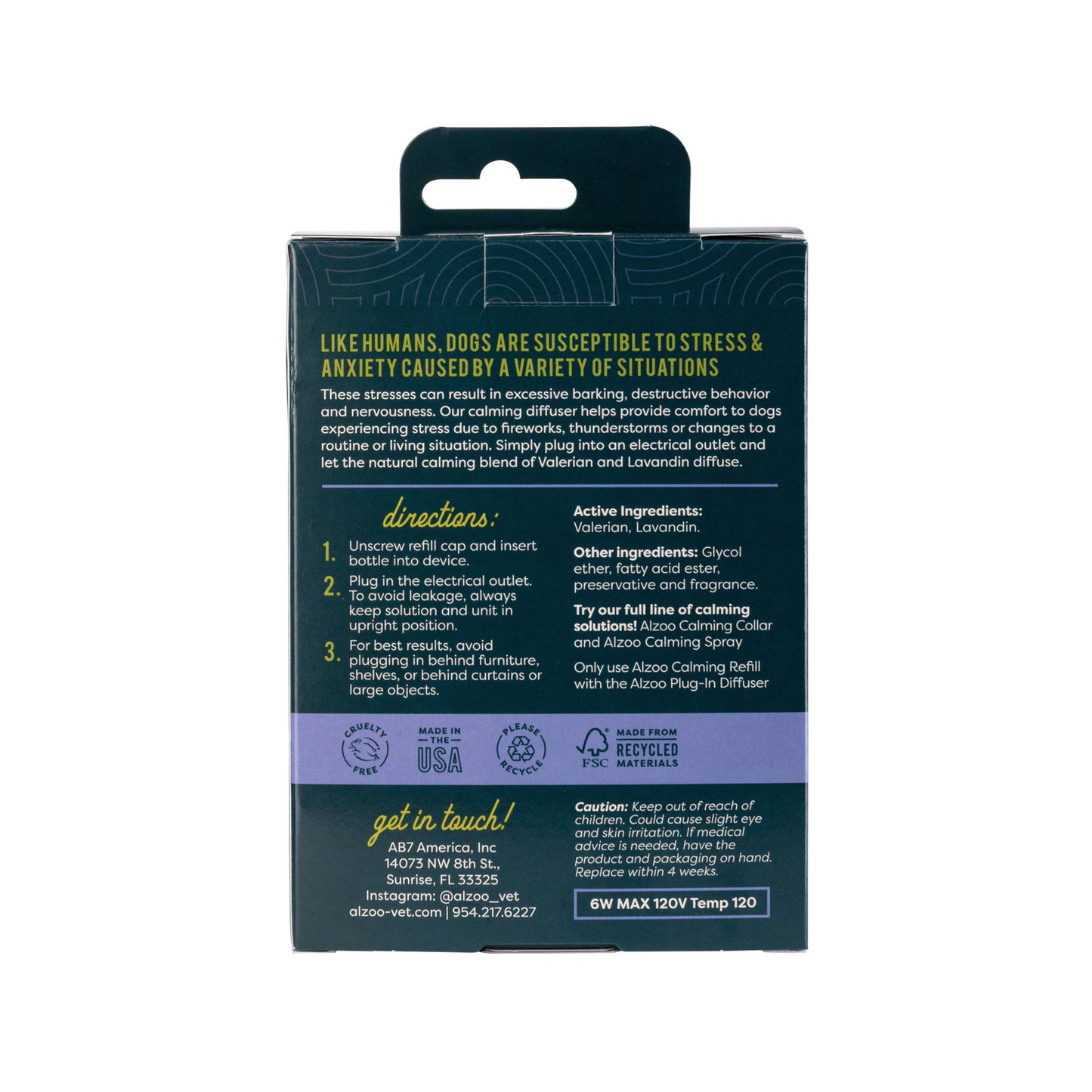 ALZOO Plant-Based Calming Diffuser Plug-In Kit for Dogs