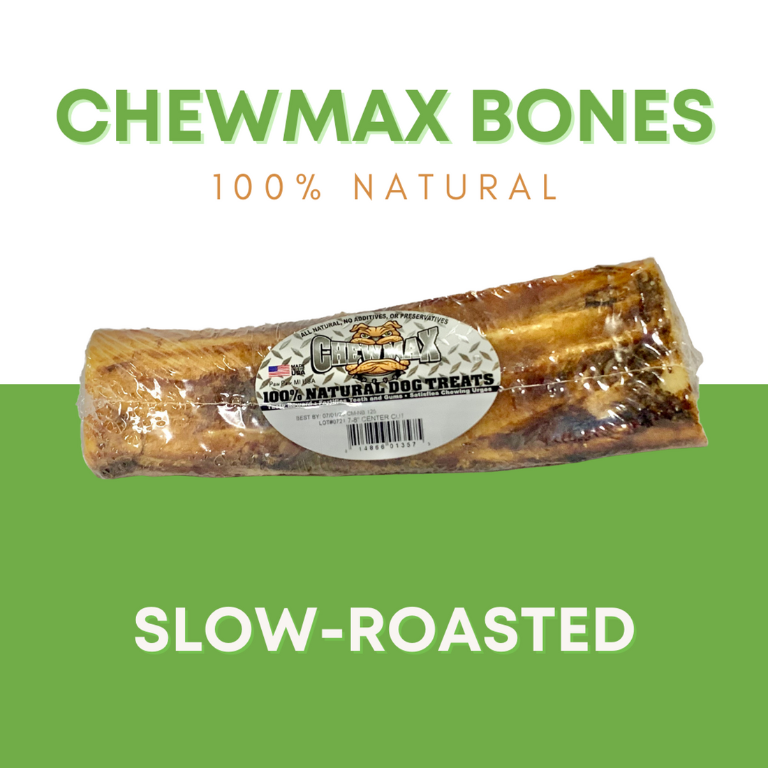ChewMax Beef Center Cut Dog Bone, 7-8 Inch