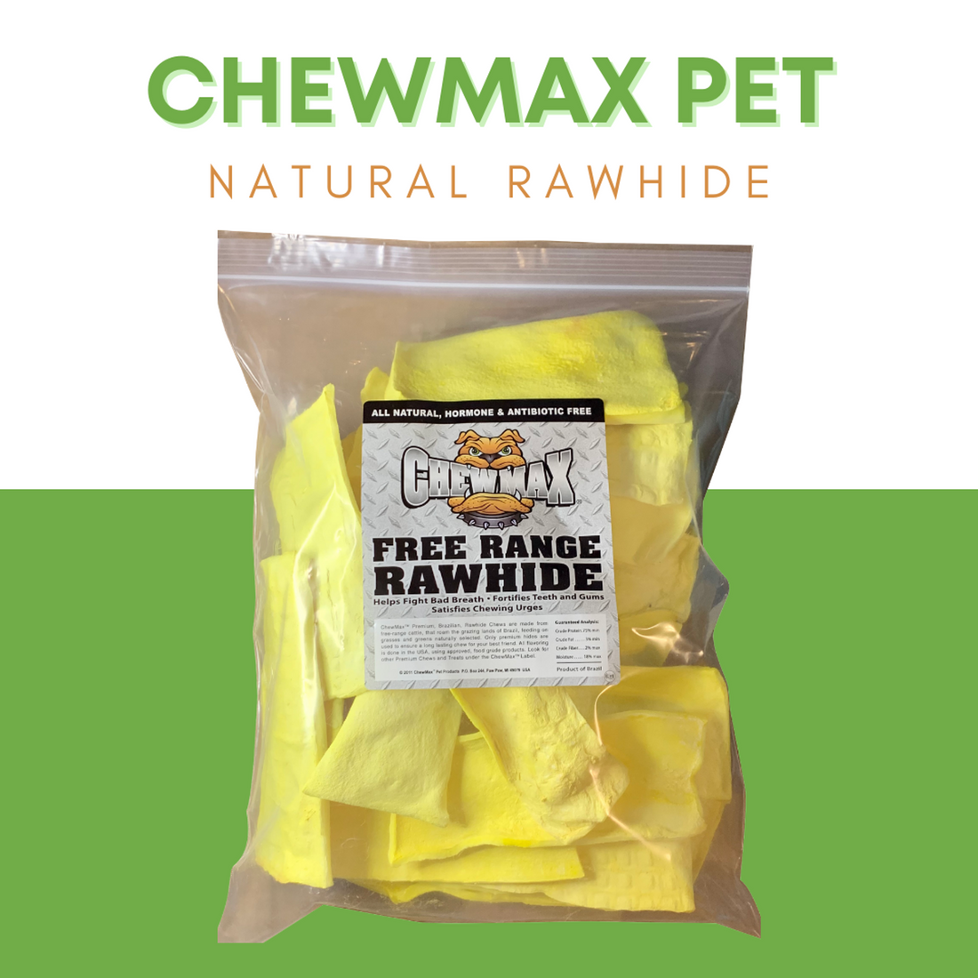 ChewMax Chicken Chip Rawhide Dog Treats, 1.5 lb